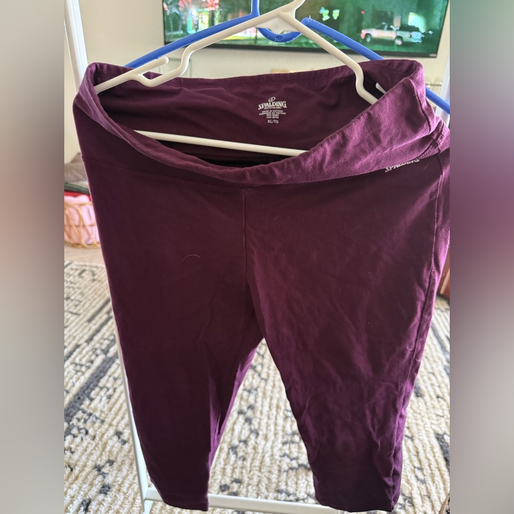 Spalding Cropped Deep Purple Leggings
